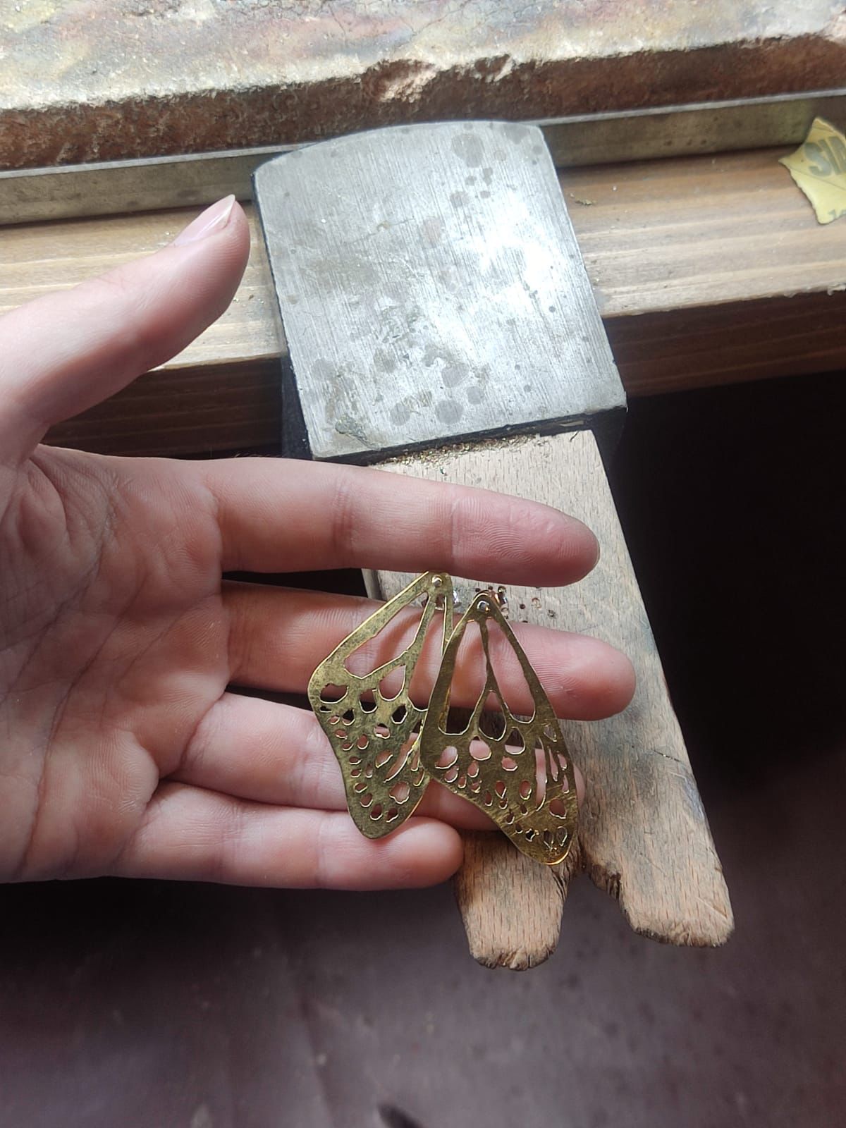 Pendientes mariposa colgantes