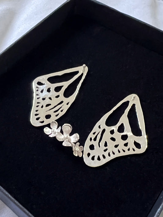 Pendientes mariposa colgantes